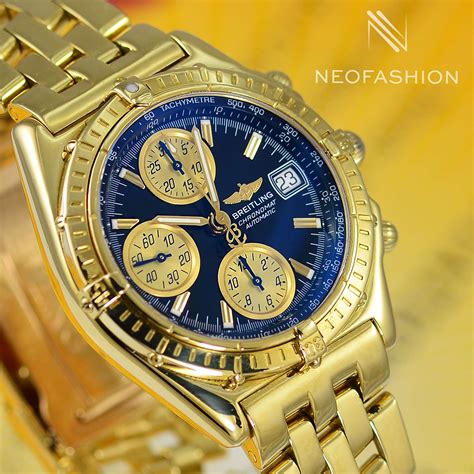 breitling chronograph automatic echt gold|breitling chronomat 18k gold.